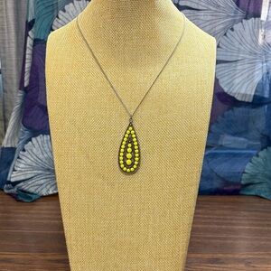 Chic Yellow Teardrop Necklace